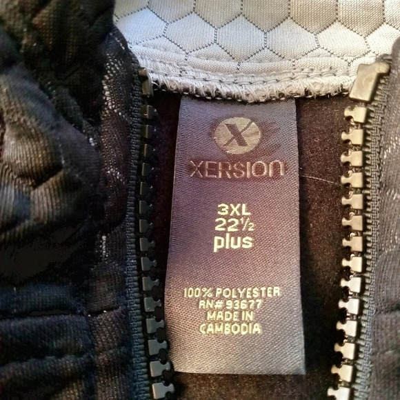 Xercion womans black fleece zipup jacket Sz 3Xl - Picture 2 of 8